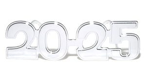 Novelty Party New Year 2025 Chrome Silver Wholesale Glasses