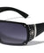 KLEO Rhinestone One Piece Shield Fashion Wholesale Sunglasses