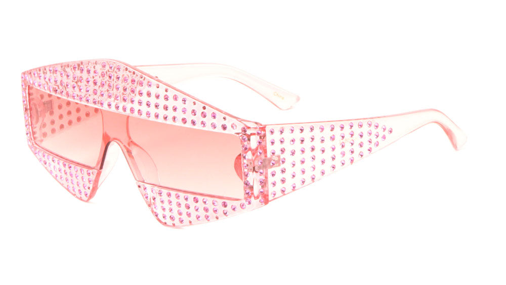 Rectangle Diamond Rhinestone Wholesale Sunglasses