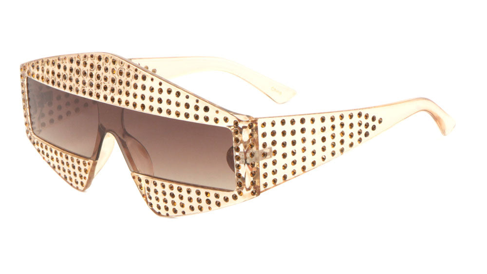 Rectangle Diamond Rhinestone Wholesale Sunglasses