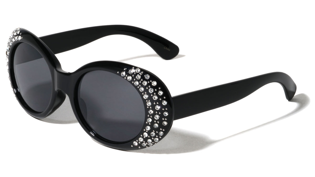Rhinestone Oval Fashion Wholesale Sunglasses