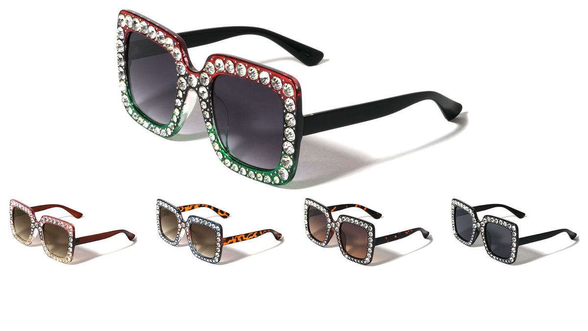 Rhinestoned Butterfly Bulk Wholesale Sunglasses