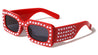 Pearl Rhinestone Rectangle Sunglasses Wholesale