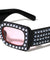 Pearl Rhinestone Rectangle Sunglasses Wholesale