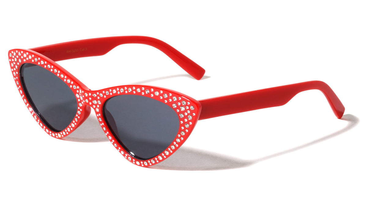 Rhinestone Triangular Cat Eye Sunglasses Wholesale
