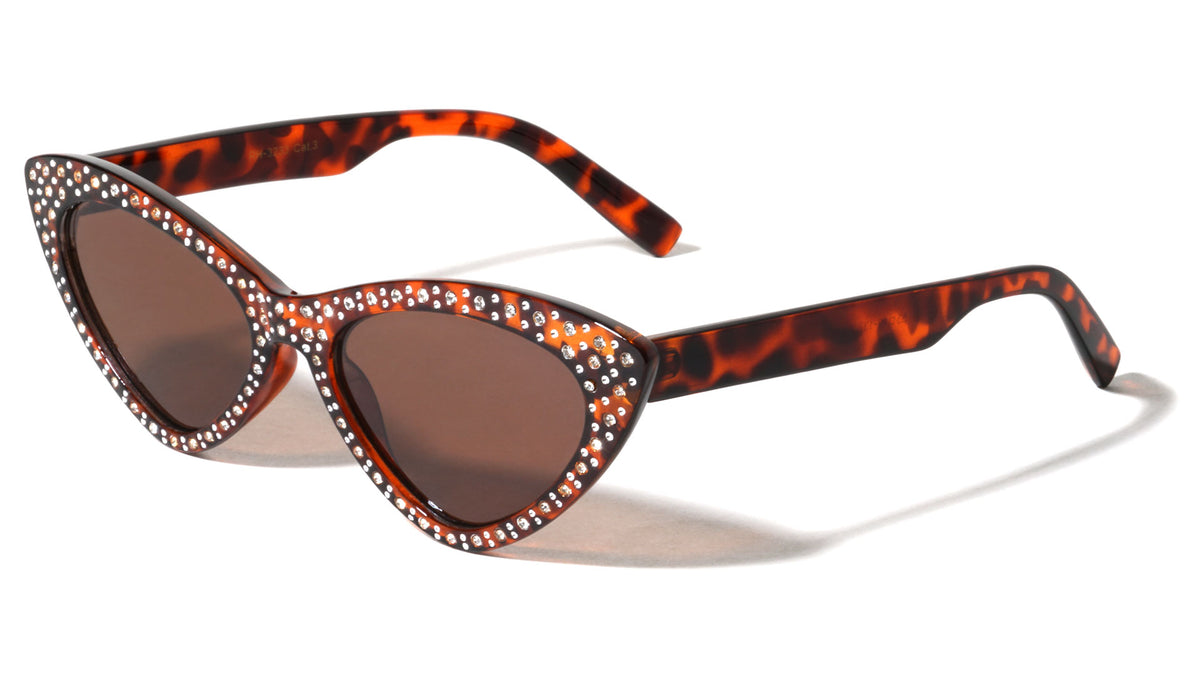 Rhinestone Triangular Cat Eye Sunglasses Wholesale