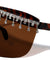 Super Dark Lens One Piece Shield Rhinestone Visor Wholesale Sunglasses