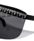 Super Dark Lens One Piece Shield Rhinestone Visor Wholesale Sunglasses