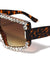 Diamond Rhinestone Flat Top Shield Rectangle Wholesale Sunglasses