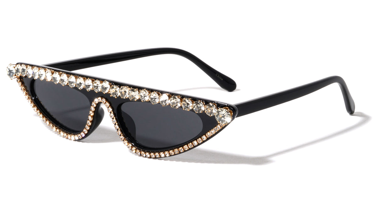 Rhinestone Flat Top Fashion Wholesale Sunglasses