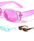 Rhinestone Rectangle Thick Temple Wholesale Sunglasses