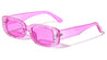 Rhinestone Rectangle Thick Temple Wholesale Sunglasses