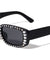 Rhinestone Rectangle Thick Temple Wholesale Sunglasses