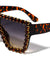 Rhinestone Flat Top Oversized Shield Wholesale Sunglasses