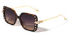 Side Rhinestone Temple Fashion Squared Butterfly Wholesale Sunglasses