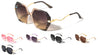 Rhinestone Curved Temple Fashion Geometric Wholesale Sunglasses