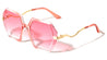 Rhinestone Curved Temple Fashion Geometric Wholesale Sunglasses