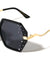 Rhinestone Curved Temple Fashion Geometric Wholesale Sunglasses