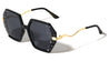 Rhinestone Curved Temple Fashion Geometric Wholesale Sunglasses