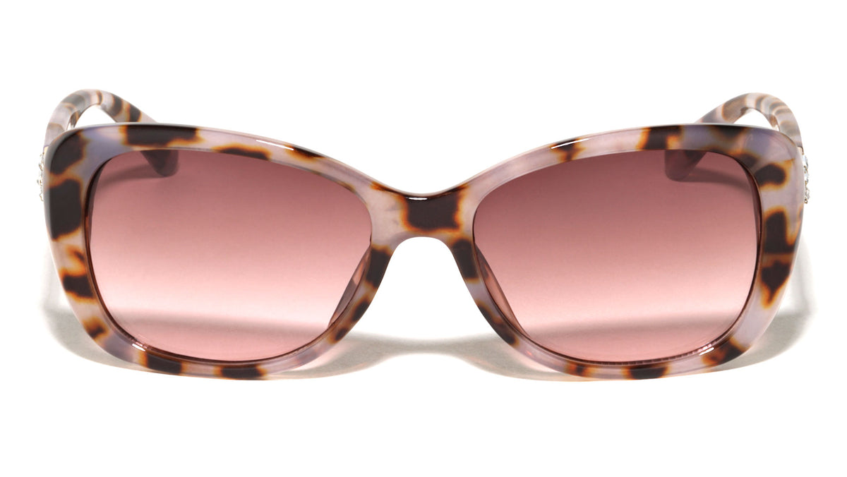 Hinge Rhinestone Accent Oversized Fashion Butterfly Wholesale Sunglasses