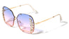 Rhinestone Rimless Studded Fashion Butterfly Wholesale Sunglasses