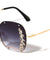 Rhinestone Rimless Studded Fashion Butterfly Wholesale Sunglasses