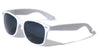 Classic Spring Hinge White Frame Super Dark Lens Bulk Sunglasses
