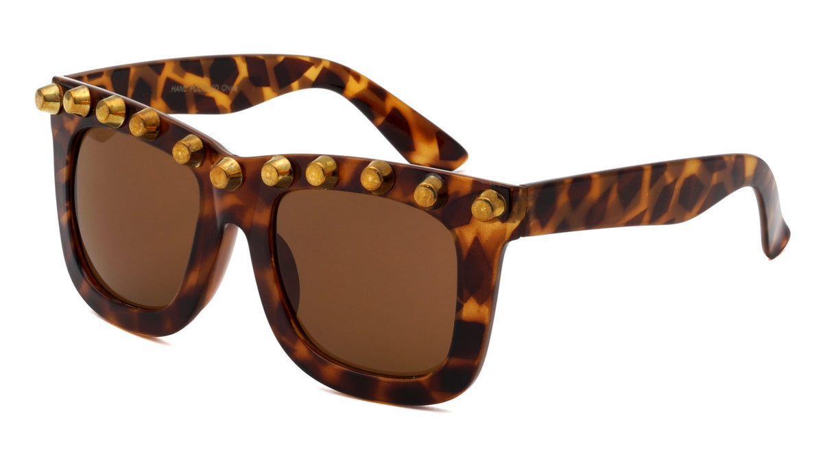 Classic Square Frame Barrel Studs Wholesale Sunglasses