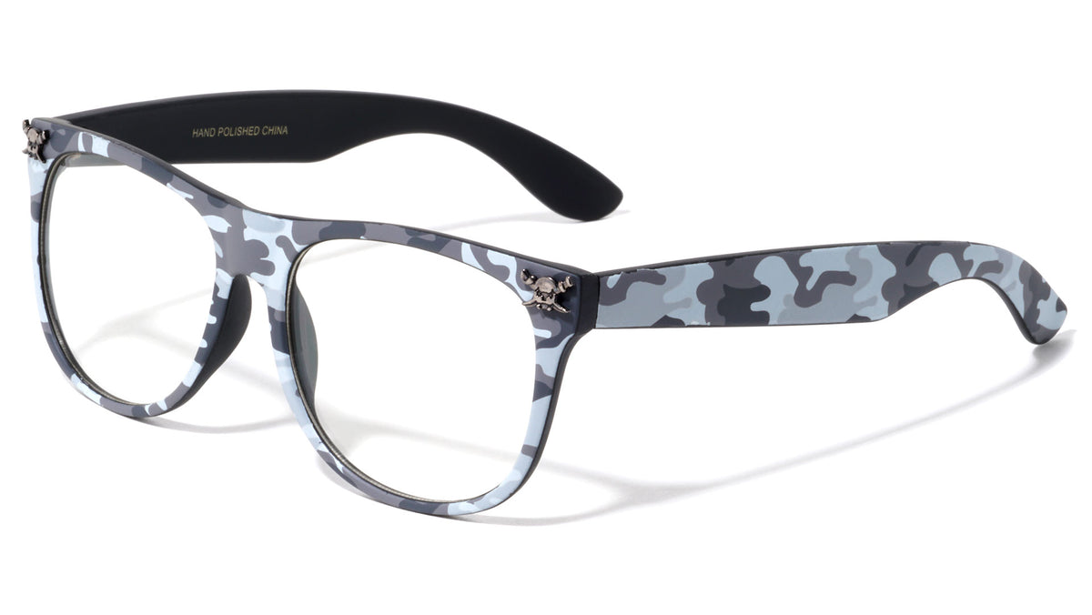 Classic Camouflage Clear Lens Wholesale Glasses