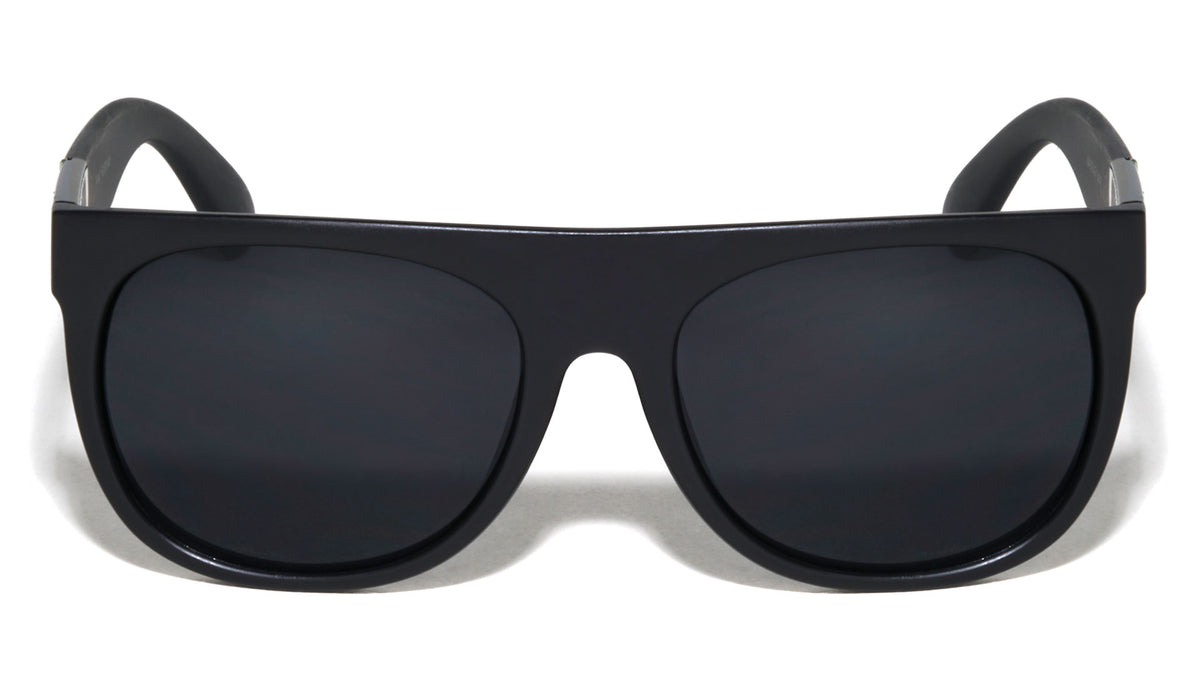 Plastic Flat Top Leaf Temple Sunglasses