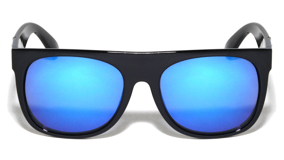 Leaf Flat Top Color Mirror Fashion Wholesale Sunglasses