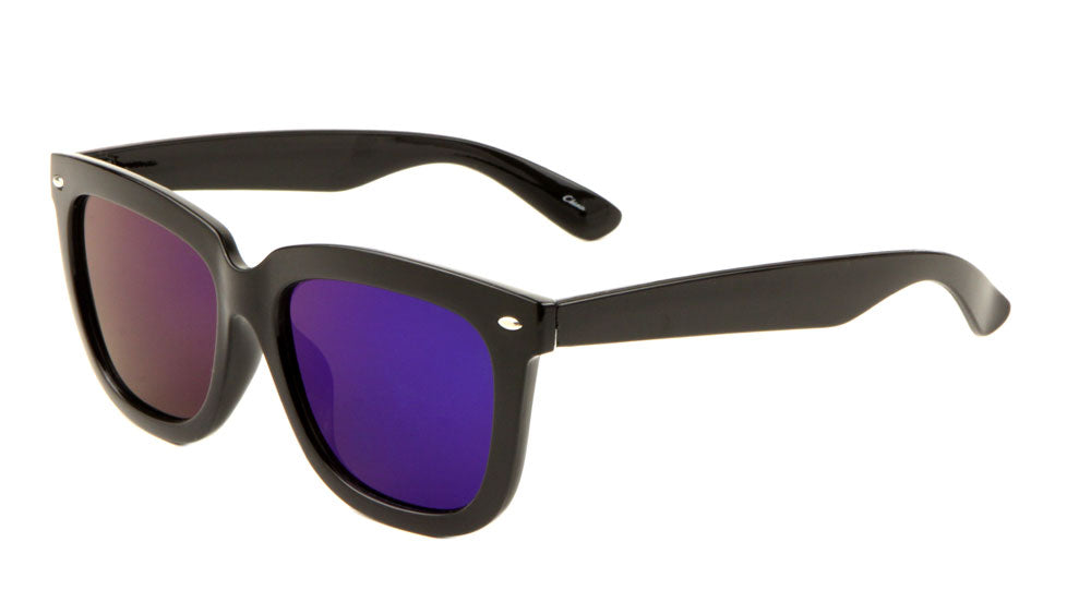 Classic Color Mirror Metal Accent Sunglasses Wholesale