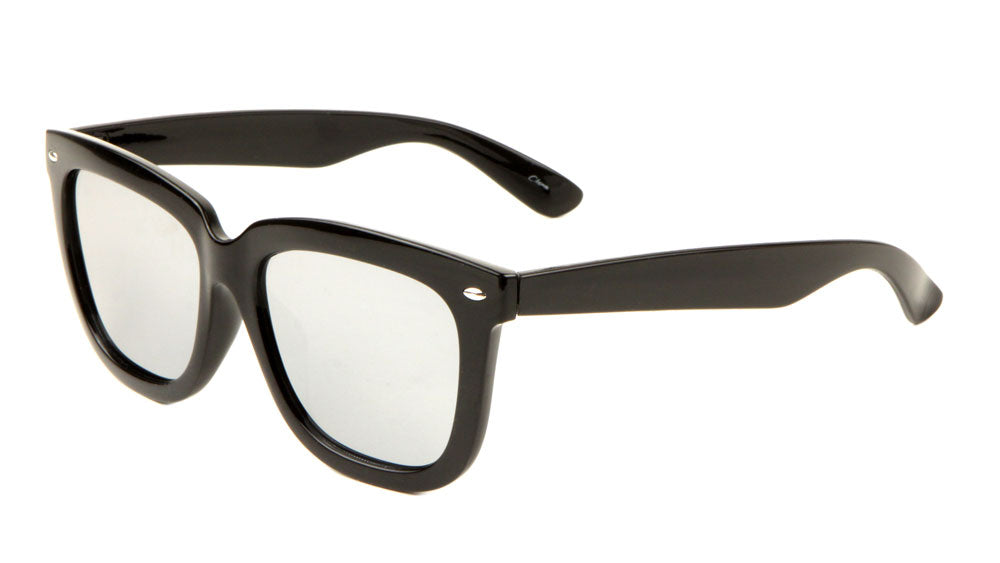 Classic Color Mirror Metal Accent Sunglasses Wholesale