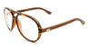 EKO Aviators Wood Sunglasses with Clear Lens