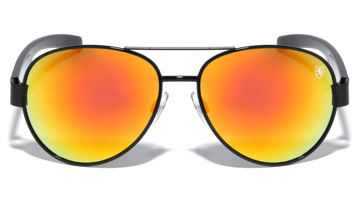 KHAN Aviators Thin Top Bar Color Mirror Wholesale Sunglasses