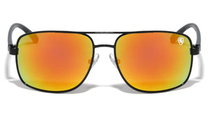 KHAN Color Mirror Square Aviators Wholesale Sunglasses