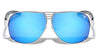 KHAN Aviators Cut Out Top Bar Color Mirror Wholesale Sunglasses