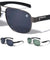 KHAN Thick Temple Squared Aviators Wholesale Sunglasses
