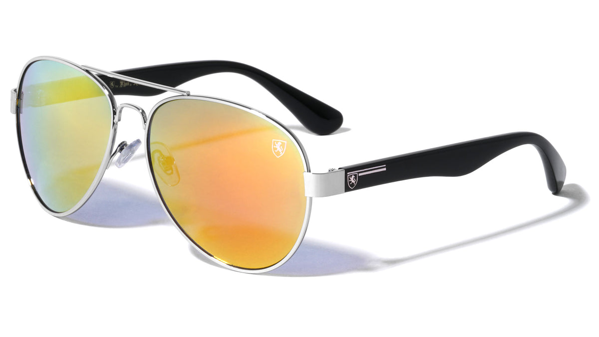 KHAN Color Mirrored Classic Aviators Wholesale Bulk Sunglasses