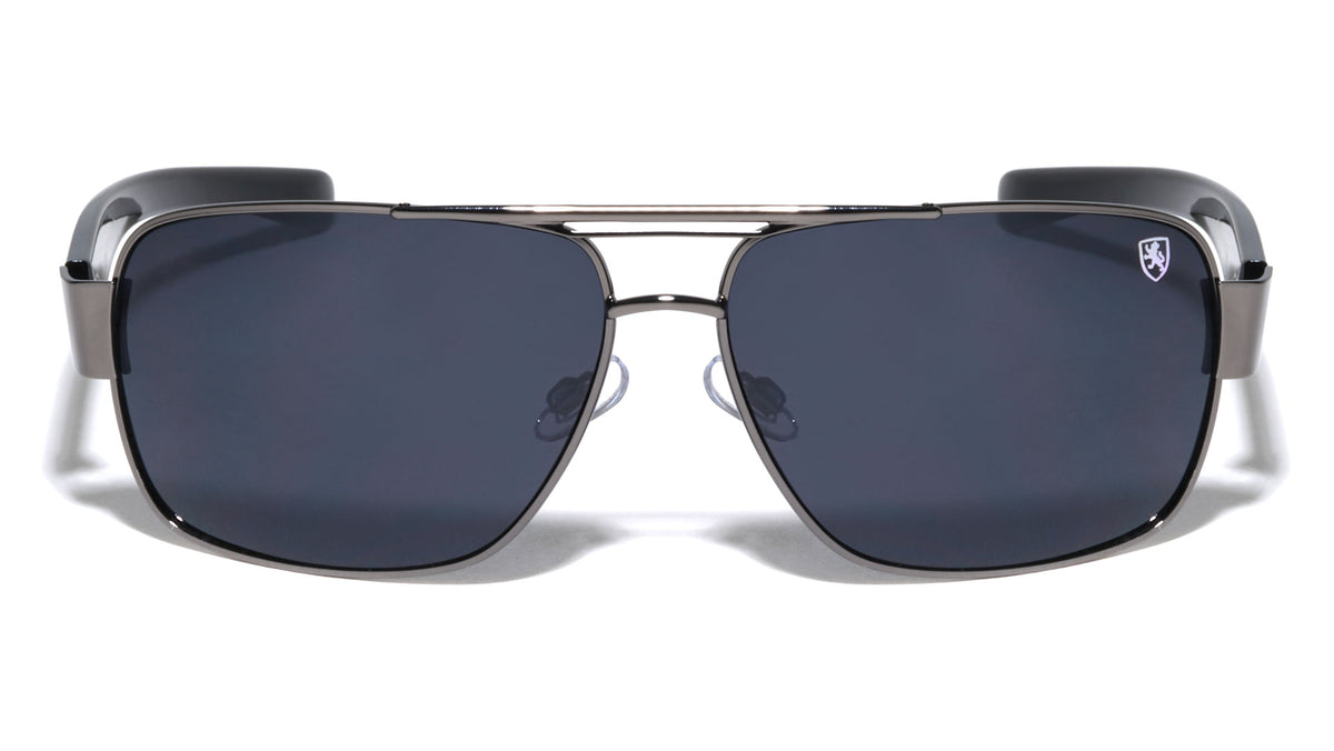 KHAN Double Top Bar Squared Aviators Wholesale Sunglasses