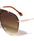 KHAN Rimless Rounded Aviators Wholesale Sunglasses