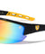 KHAN Color Mirror Semi Rimless Shield Sports Wholesale Sunglasses