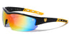 KHAN Color Mirror Semi Rimless Shield Sports Wholesale Sunglasses