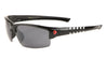 KHAN Semi-Rimless Color Stripes Sports Sunglasses Wholesale