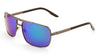 Spring Hinge Squared Color Mirror Aviators Wholesale Sunglasses