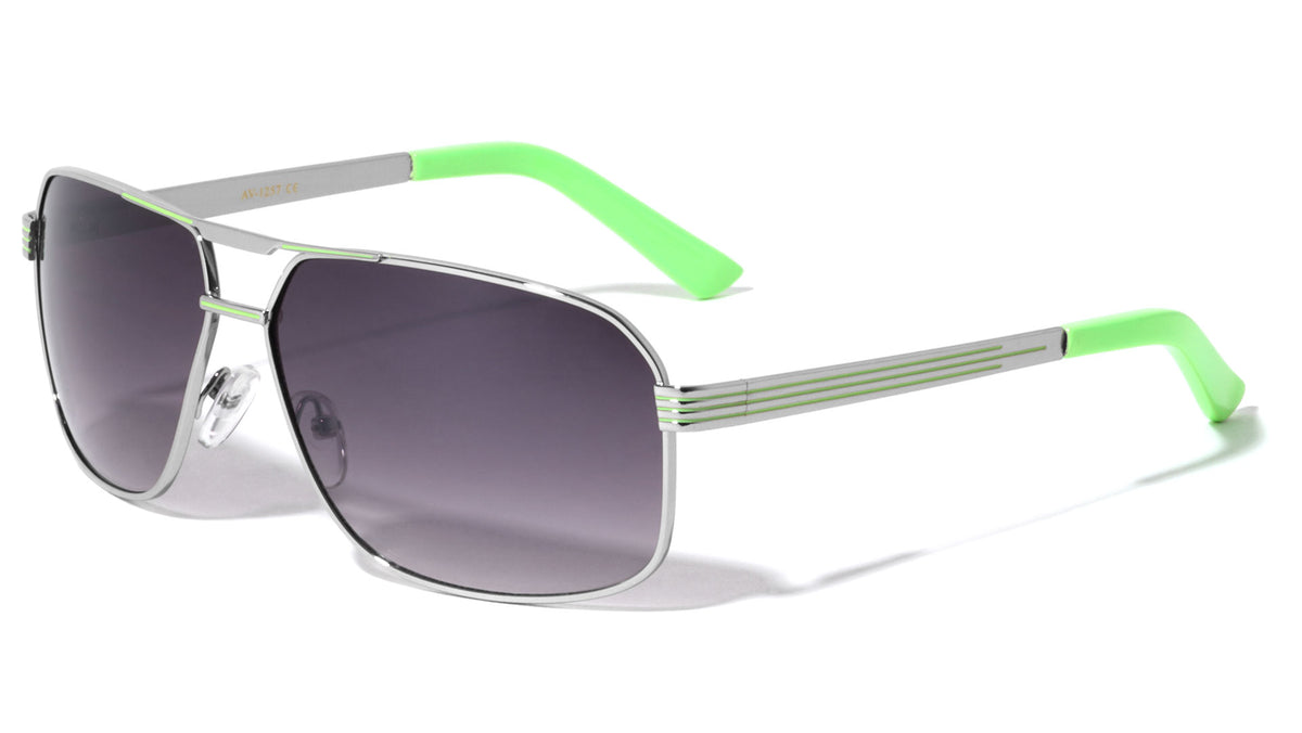 Squared Rectangle Aviators Wholesale Sunglasses