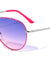 Front Metal Deco Oceanic Color Lens Aviators Wholesale Bulk Sunglasses