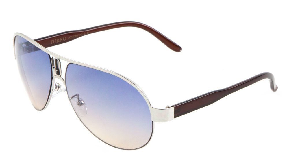 Metal Front Plate Oceanic Color Lens Aviators Wholesale Bulk Sunglasse Frontier Fashion Inc