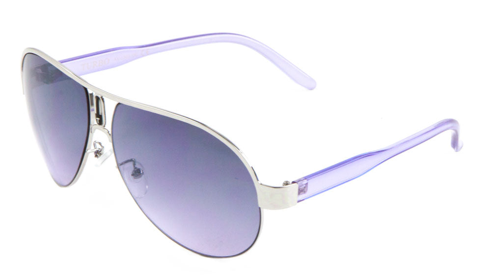 Metal Front Plate Oceanic Color Lens Aviators Wholesale Bulk Sunglasses