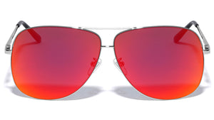 Color Mirror Spring Hinge Aviators Wholesale Sunglasses